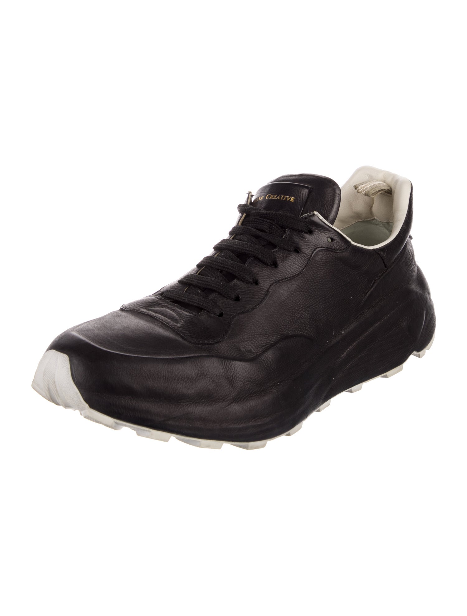 Officine Creative Leather Animal Print Sneakers
