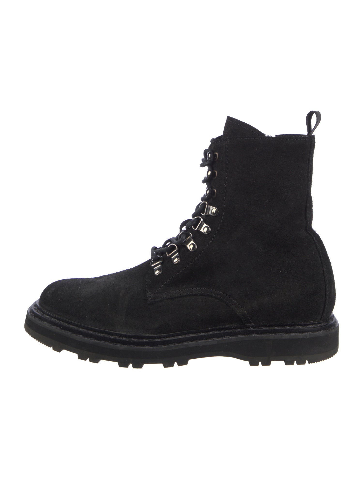 Officine Creative Suede Combat Boots