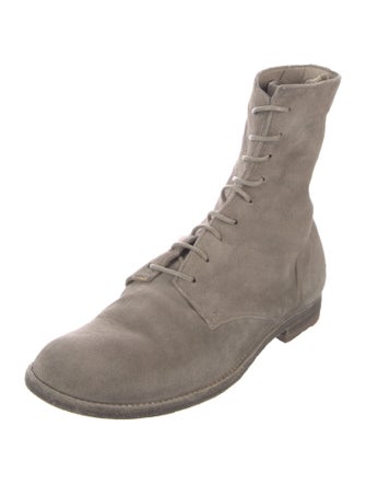 Officine Creative Suede Combat Boots