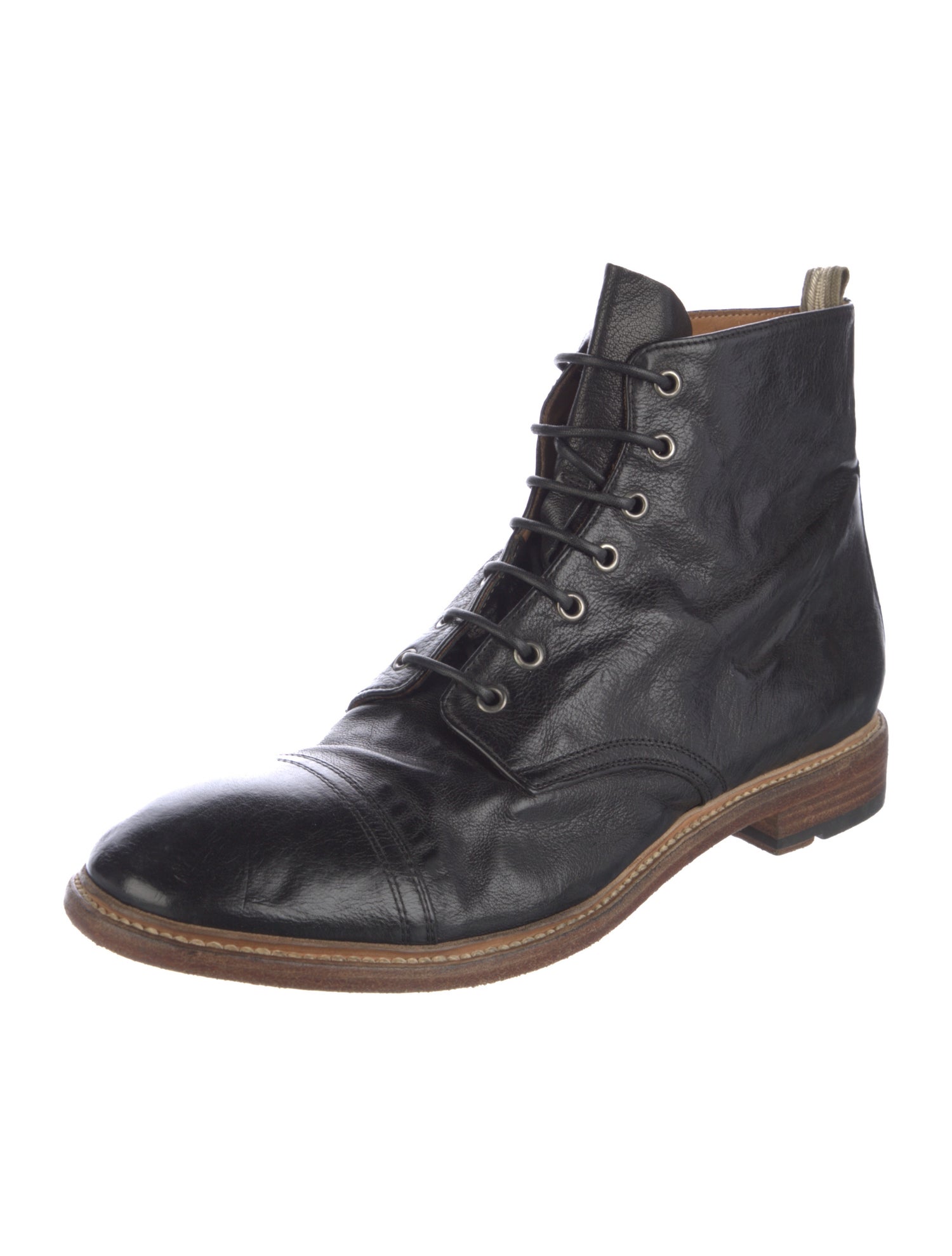 Officine Creative Leather Lace-Up Boots