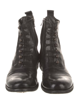Officine Creative Leather Combat Boots