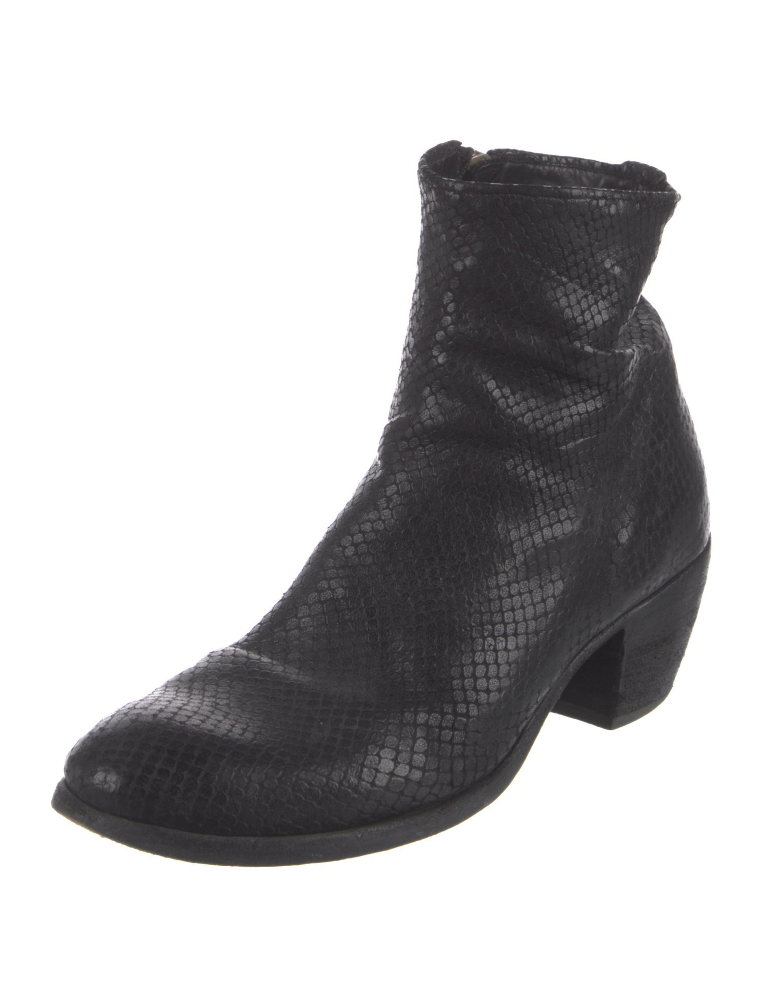 Officine Creative Embossed Leather Sock Boots