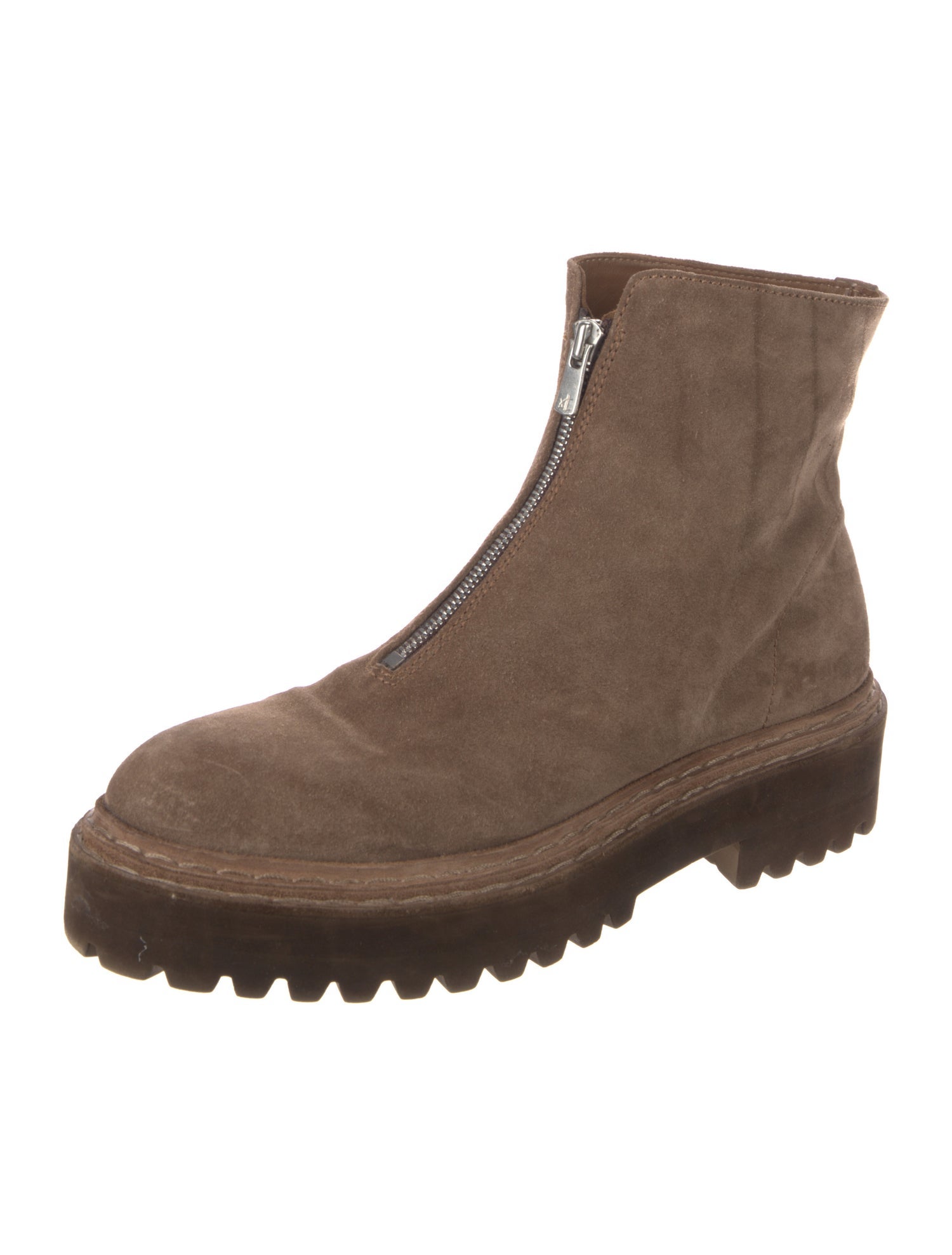 Officine Creative Suede Printed Combat Boots