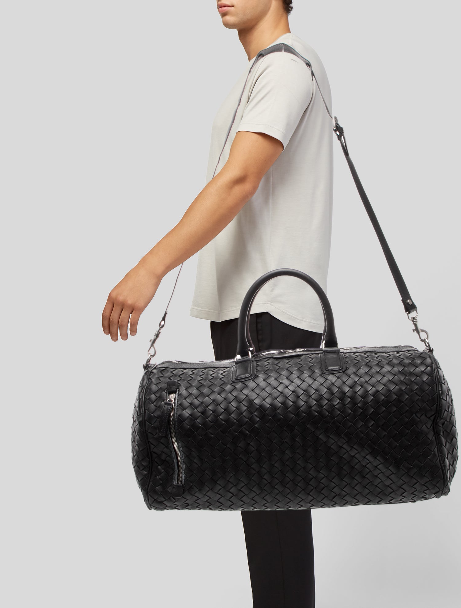 Officine Creative Leather Weekender Bag