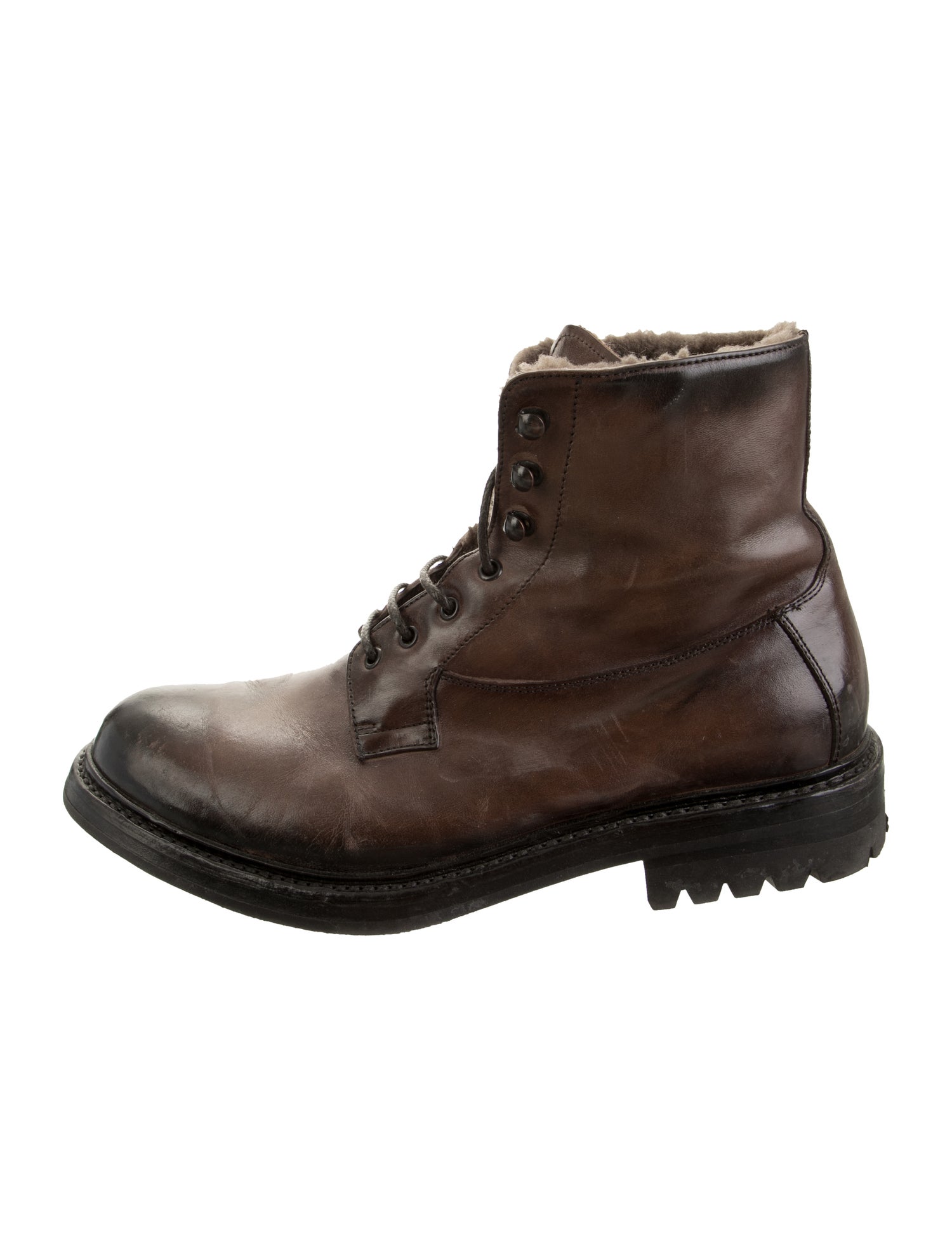 Officine Creative Leather Lace-Up Boots