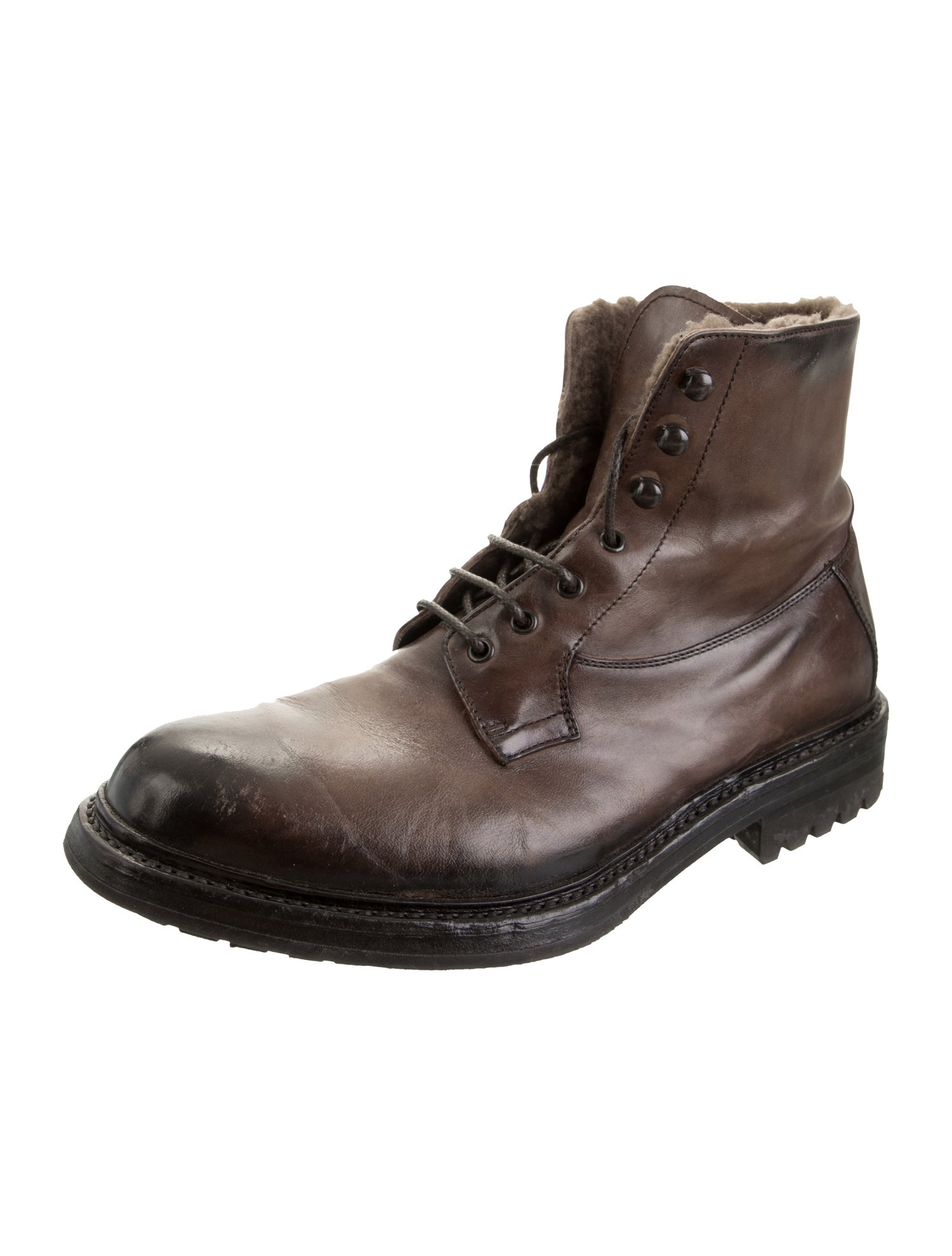 Officine Creative Leather Lace-Up Boots