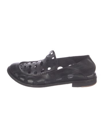 Pre-owned Officine Creative Leather Polka Dot Print Loafers In Blue