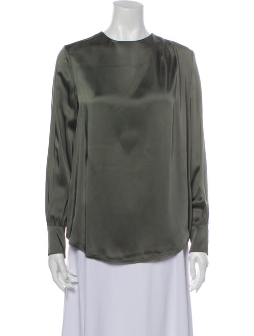 Officine Generale Crew Neck Long Sleeve Blouse Gre