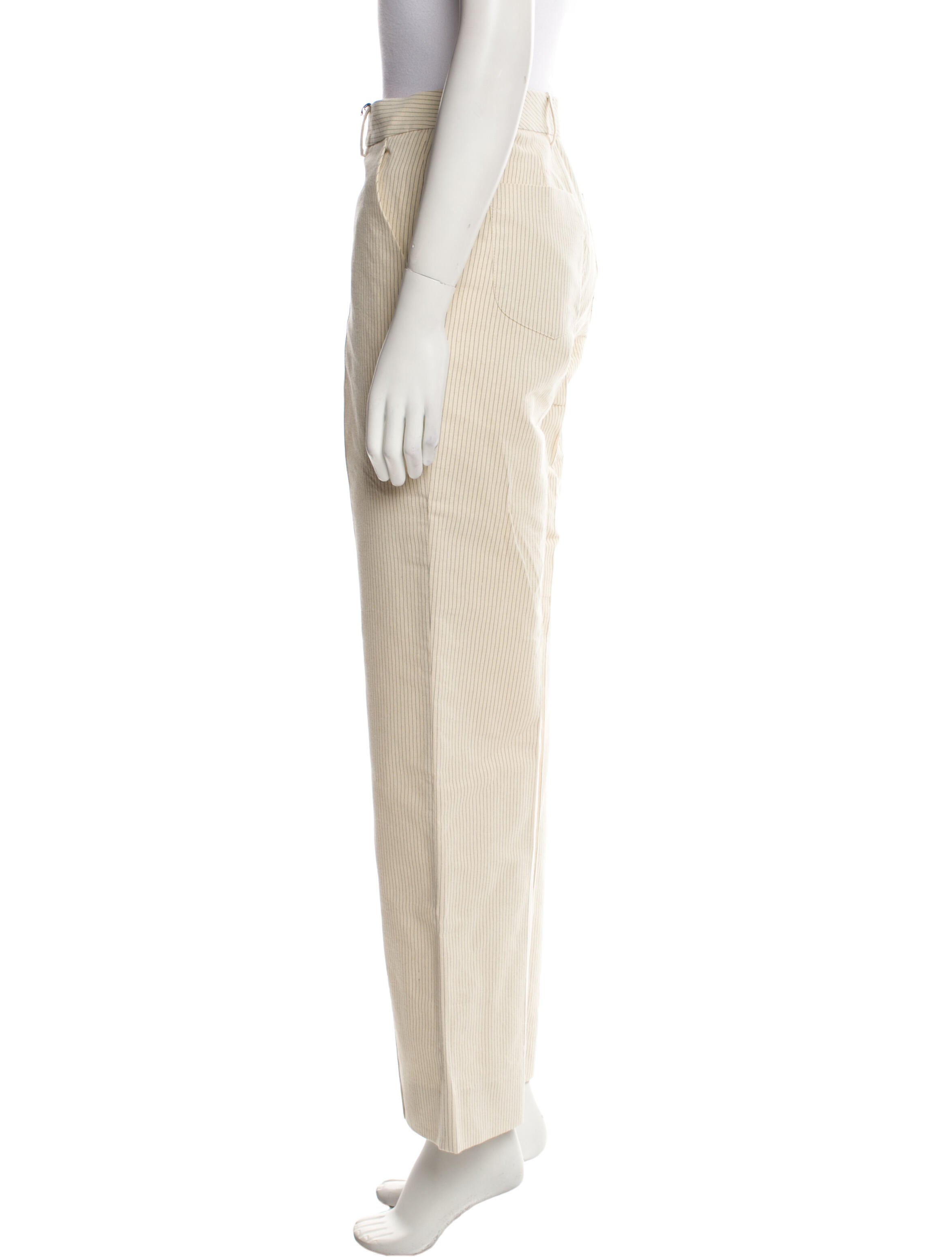 Officine Generale Striped Wide Leg Pants w/ Tags