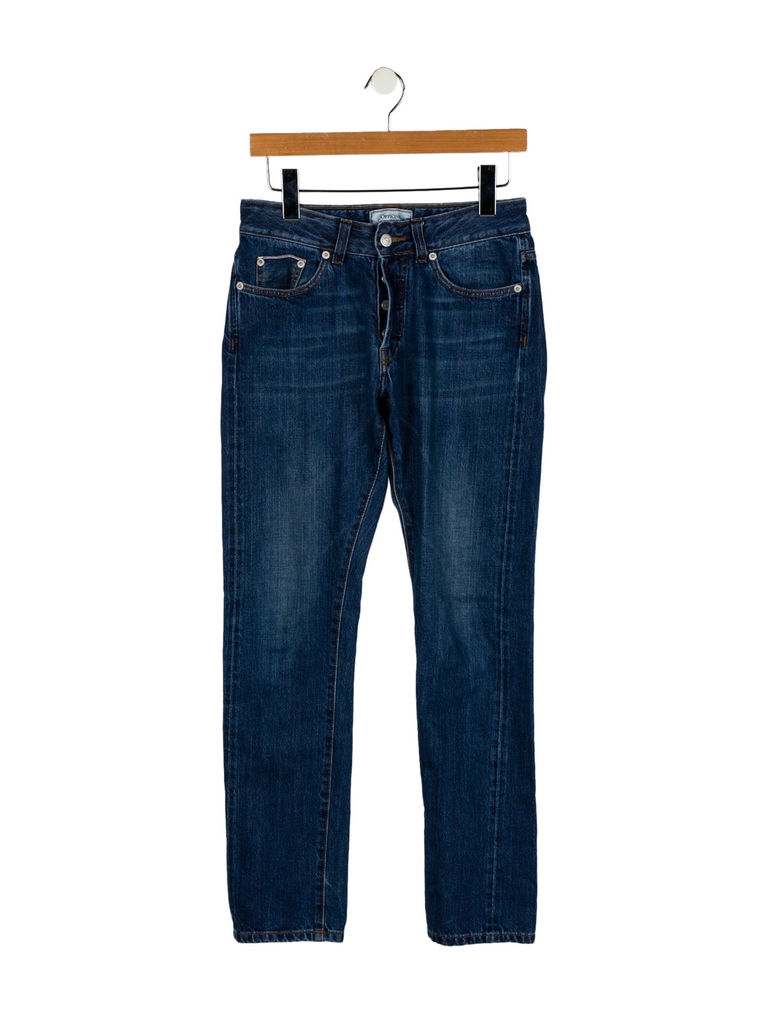 Officine Generale Mid-Rise Straight Leg Jeans