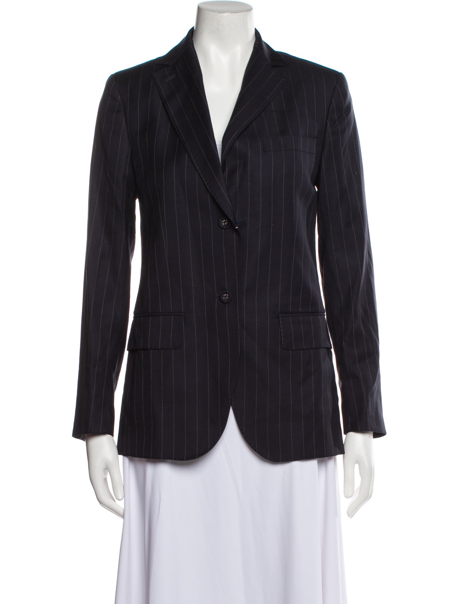 Officine Generale Virgin Wool Striped Blazer