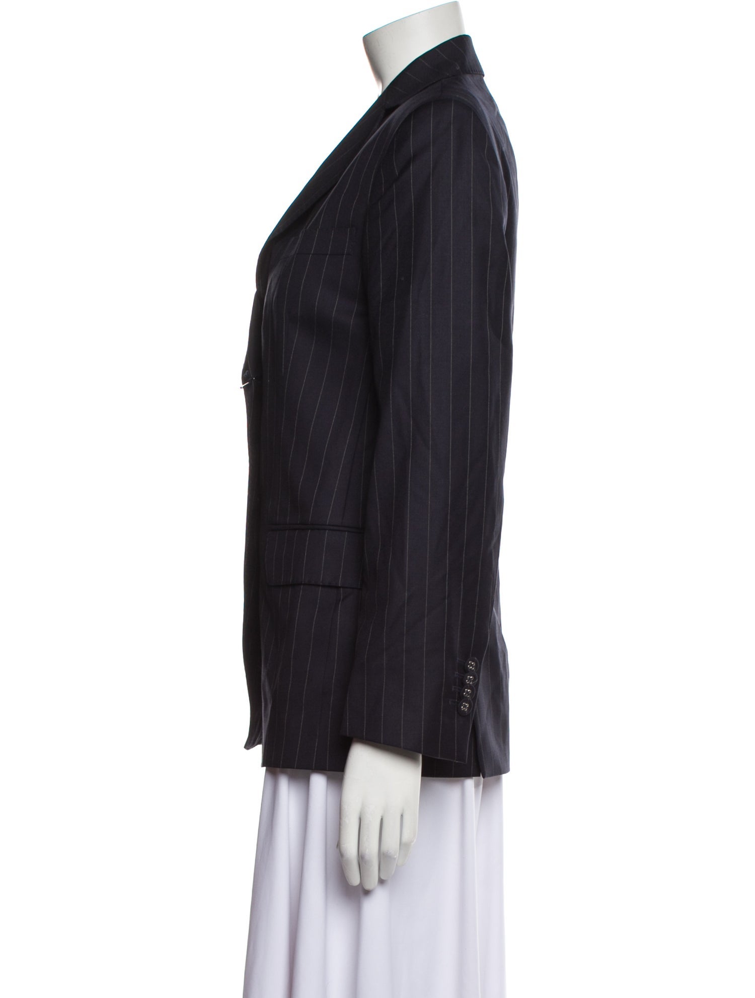 Officine Generale Virgin Wool Striped Blazer