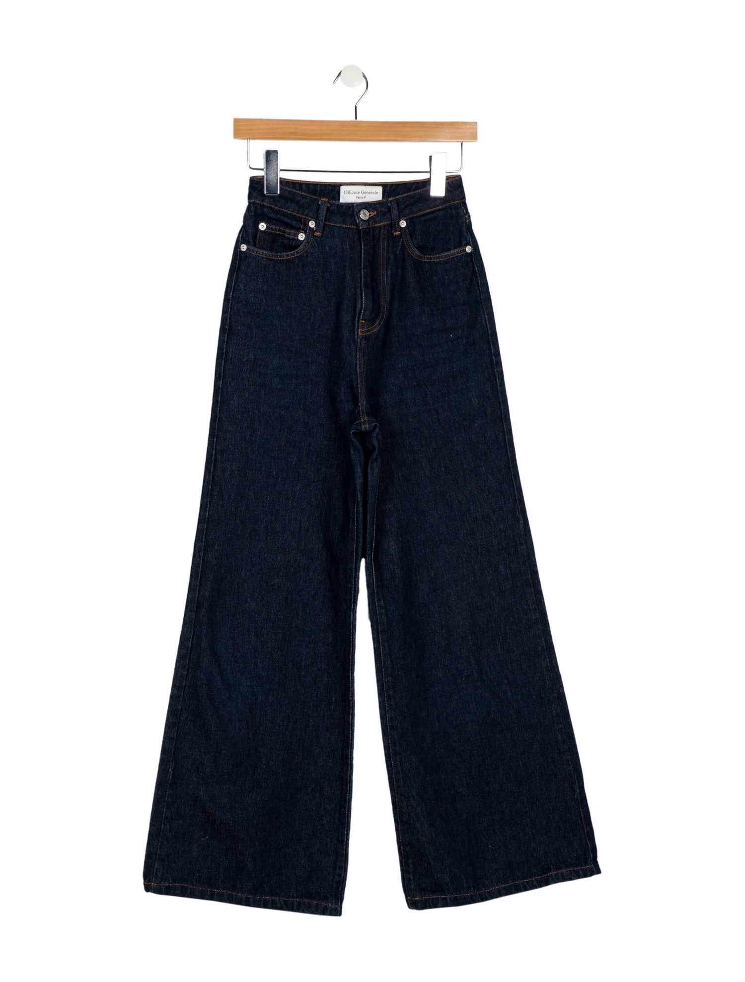 Officine Generale High-Rise Wide Leg Jeans