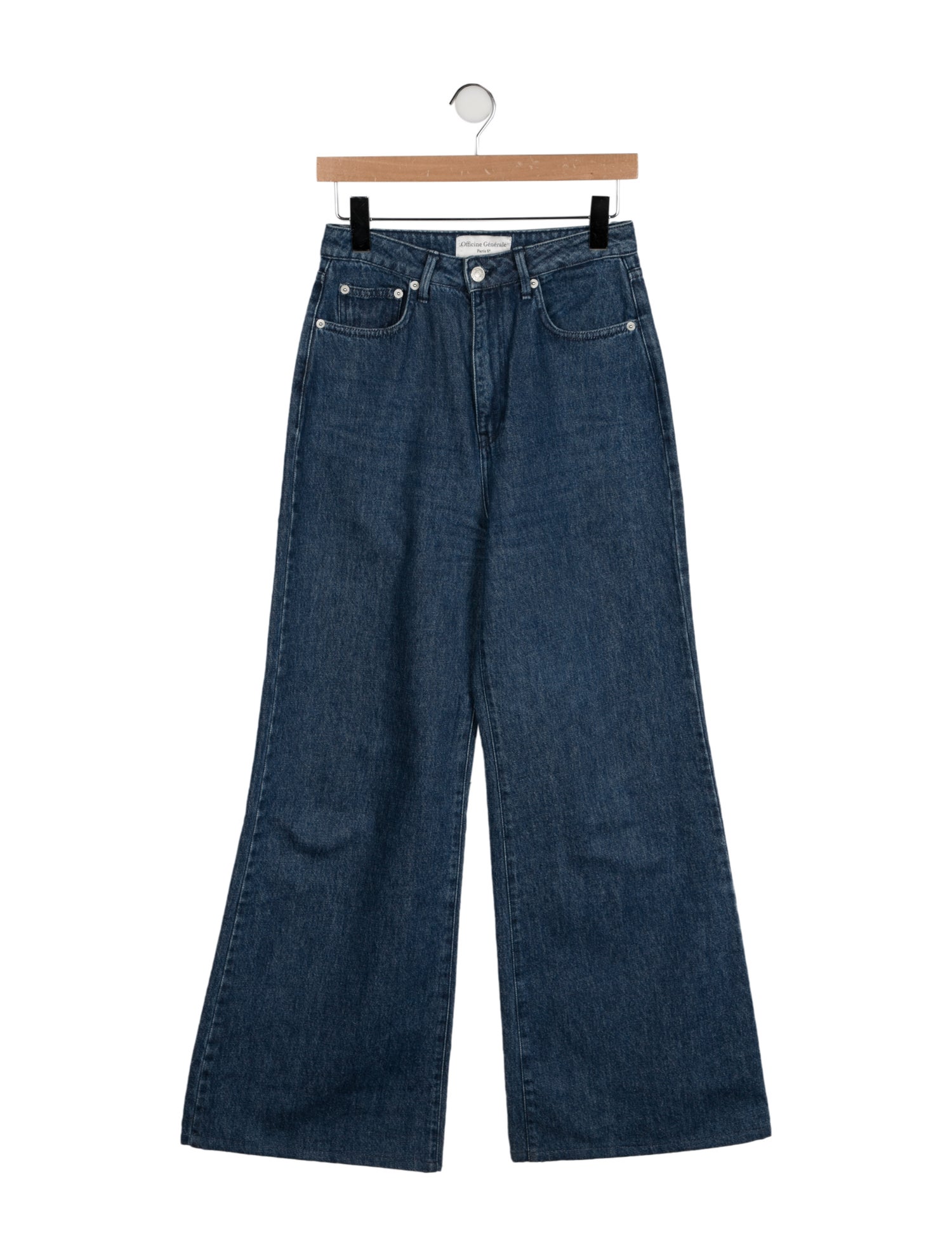 Officine Generale High-Rise Wide Leg Jeans