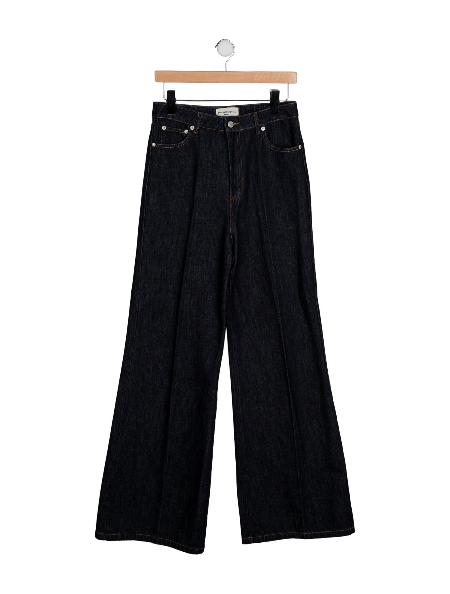 Officine Generale High-Rise Wide Leg Jeans