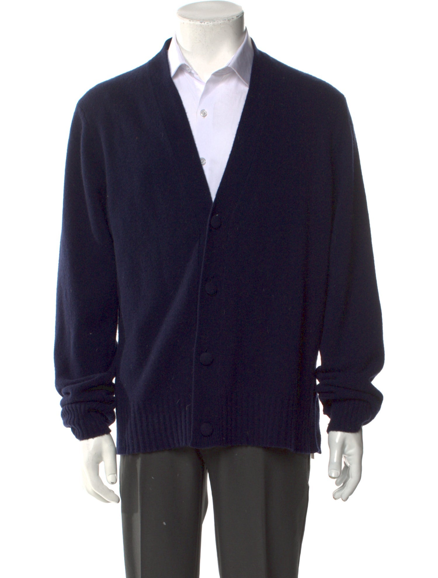 Officine Generale Wool V-Neck Cardigan