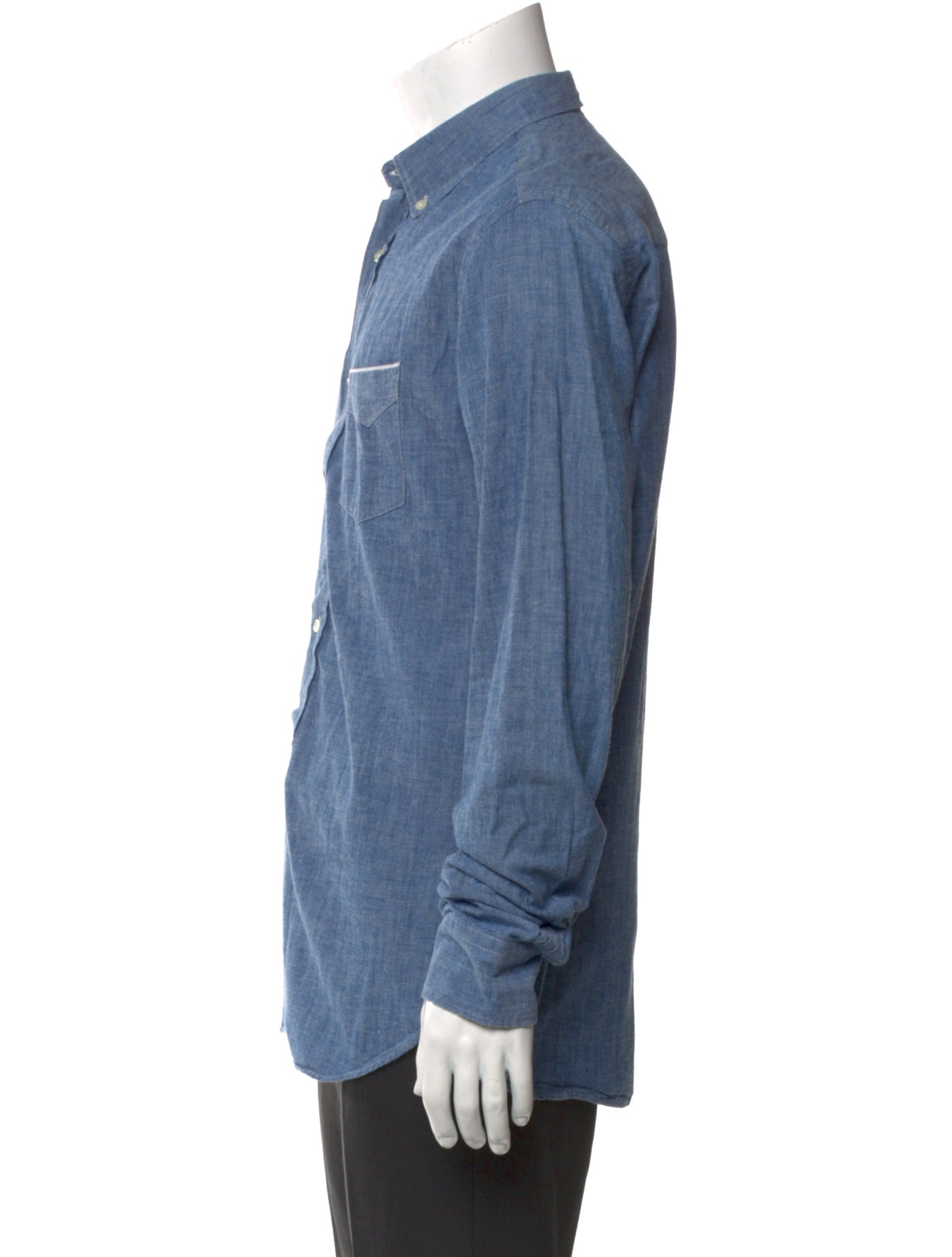Officine Generale Long Sleeve Denim Shirt