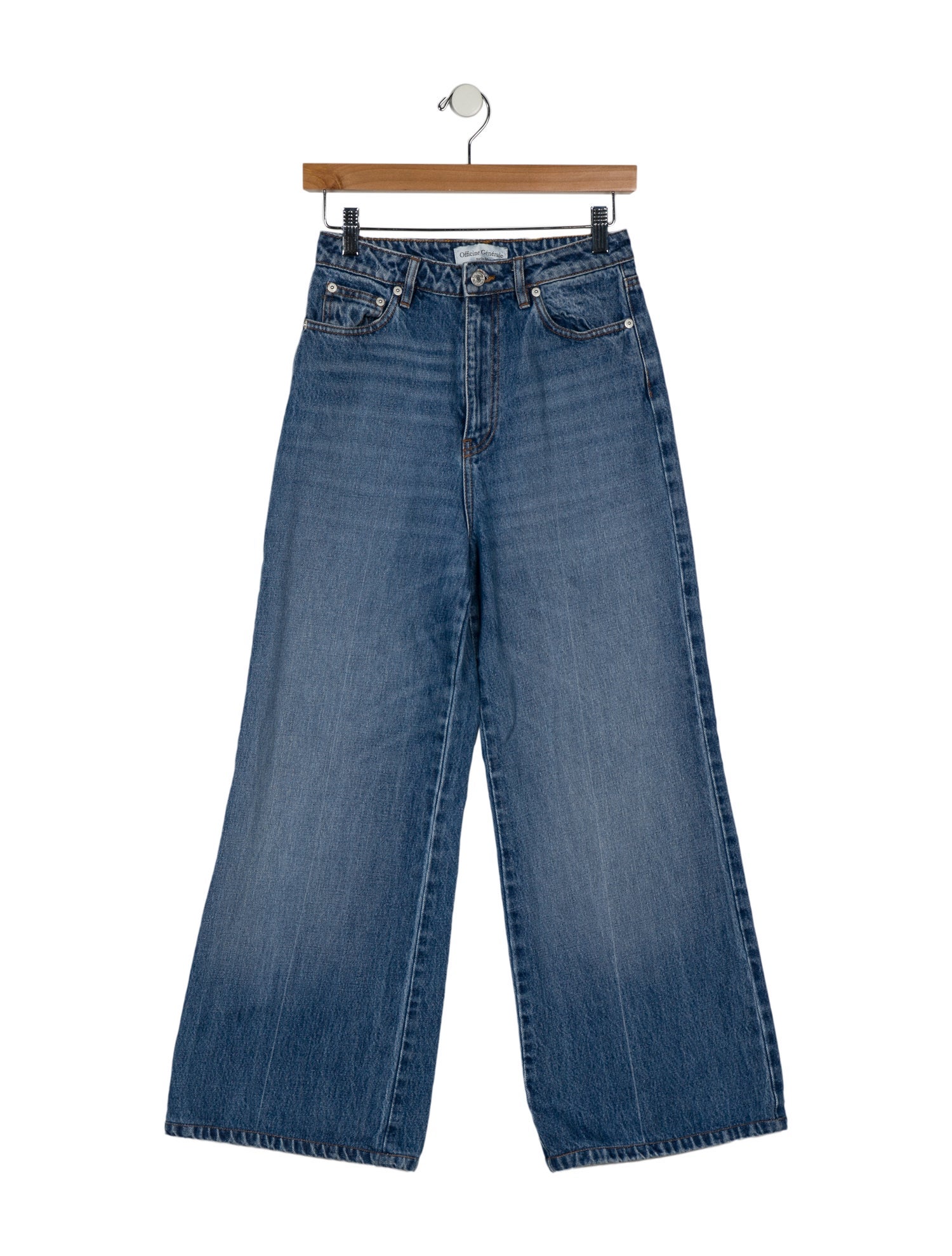 Officine Generale High-Rise Wide Leg Jeans