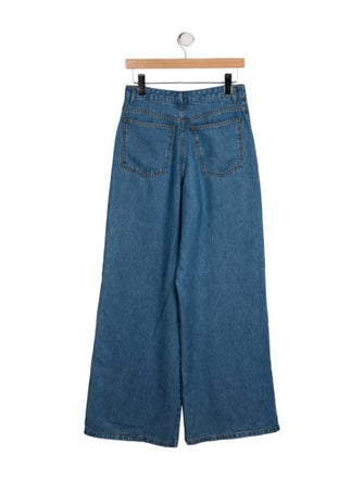 Officine Generale High-Rise Wide Leg Jeans