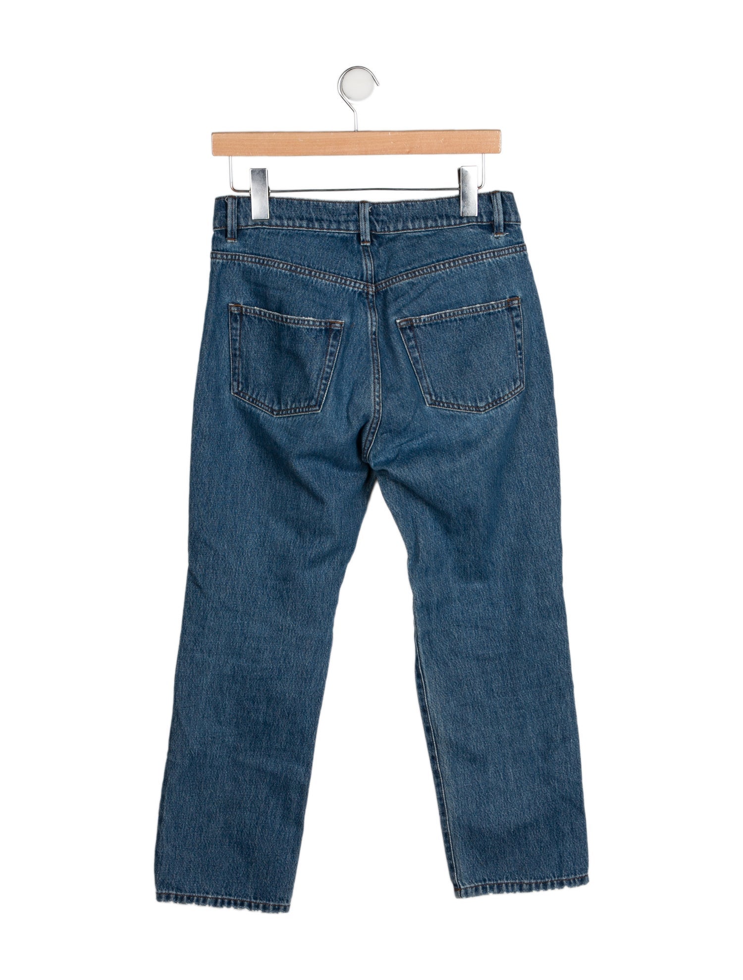 Officine Generale High-Rise Straight Leg Jeans