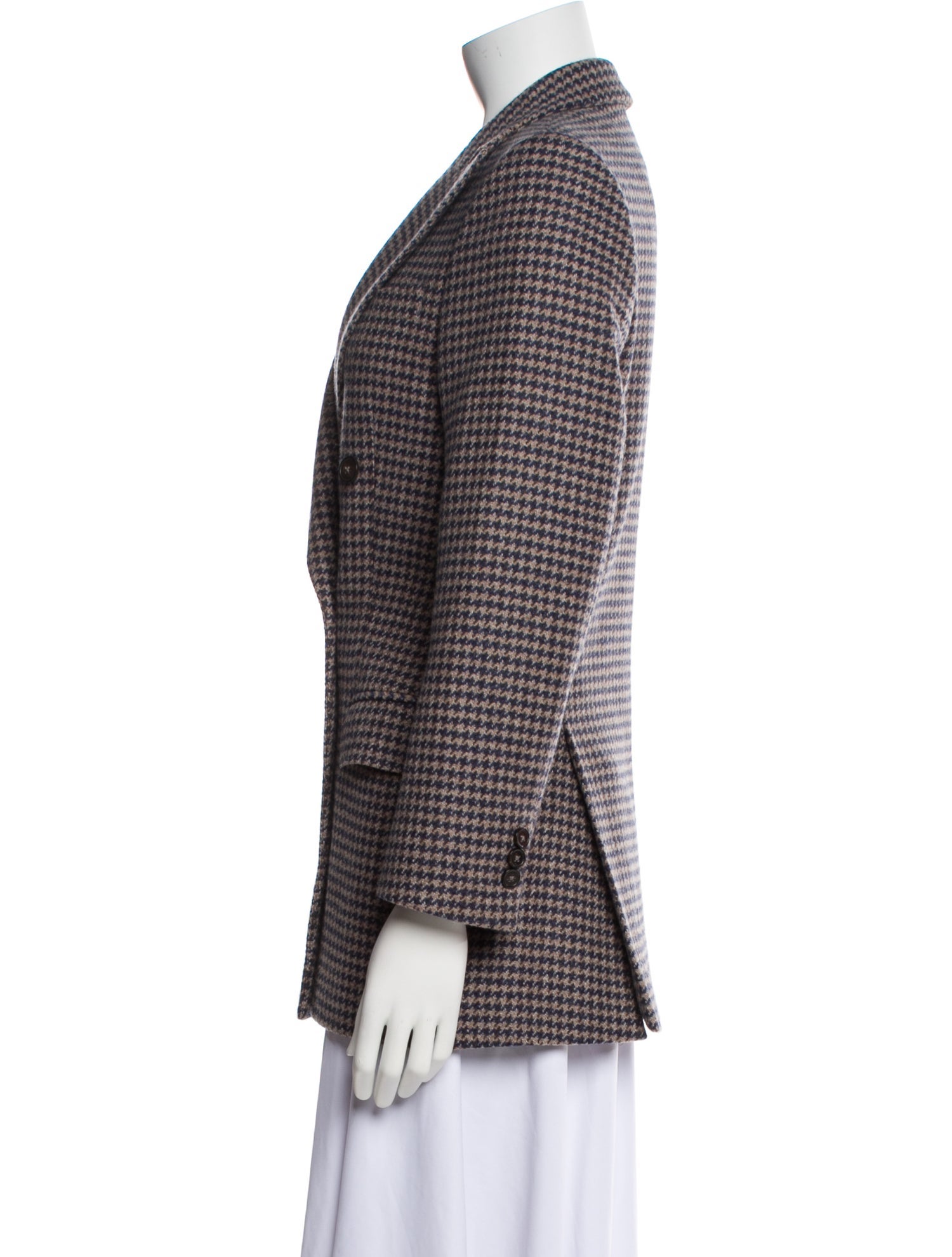 Officine Generale Wool Houndstooth Print Blazer