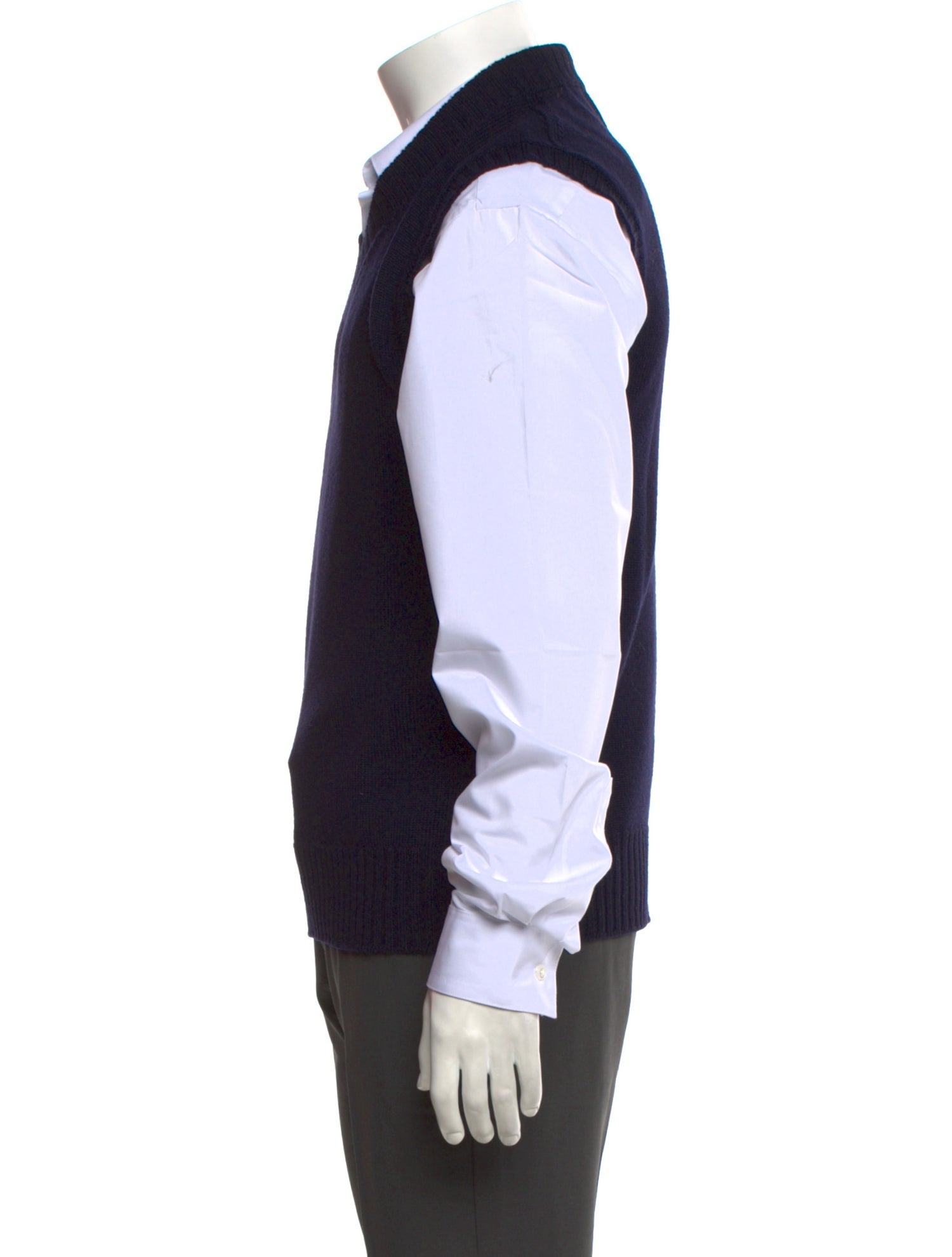 Officine Generale Wool V-Neck Sweater Vest