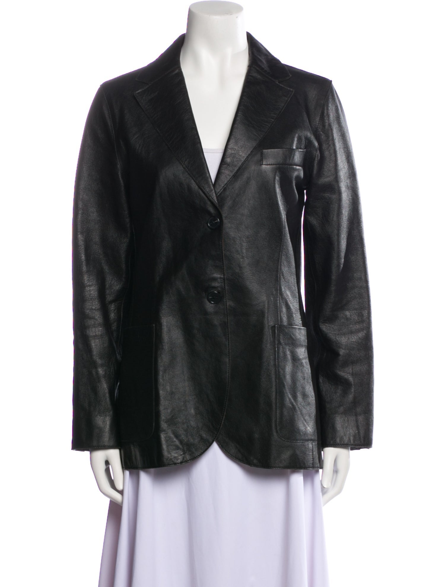 Officine Generale Lamb Leather Blazer