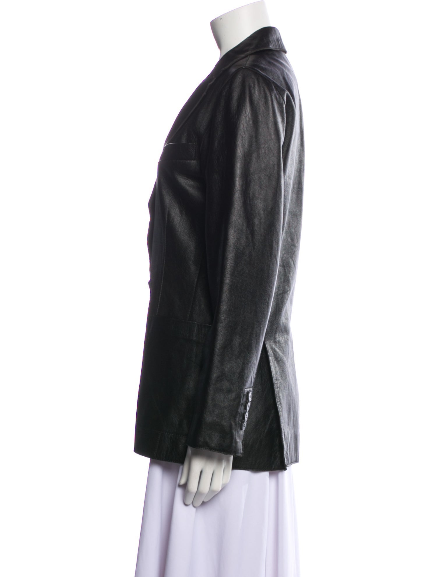 Officine Generale Lamb Leather Blazer