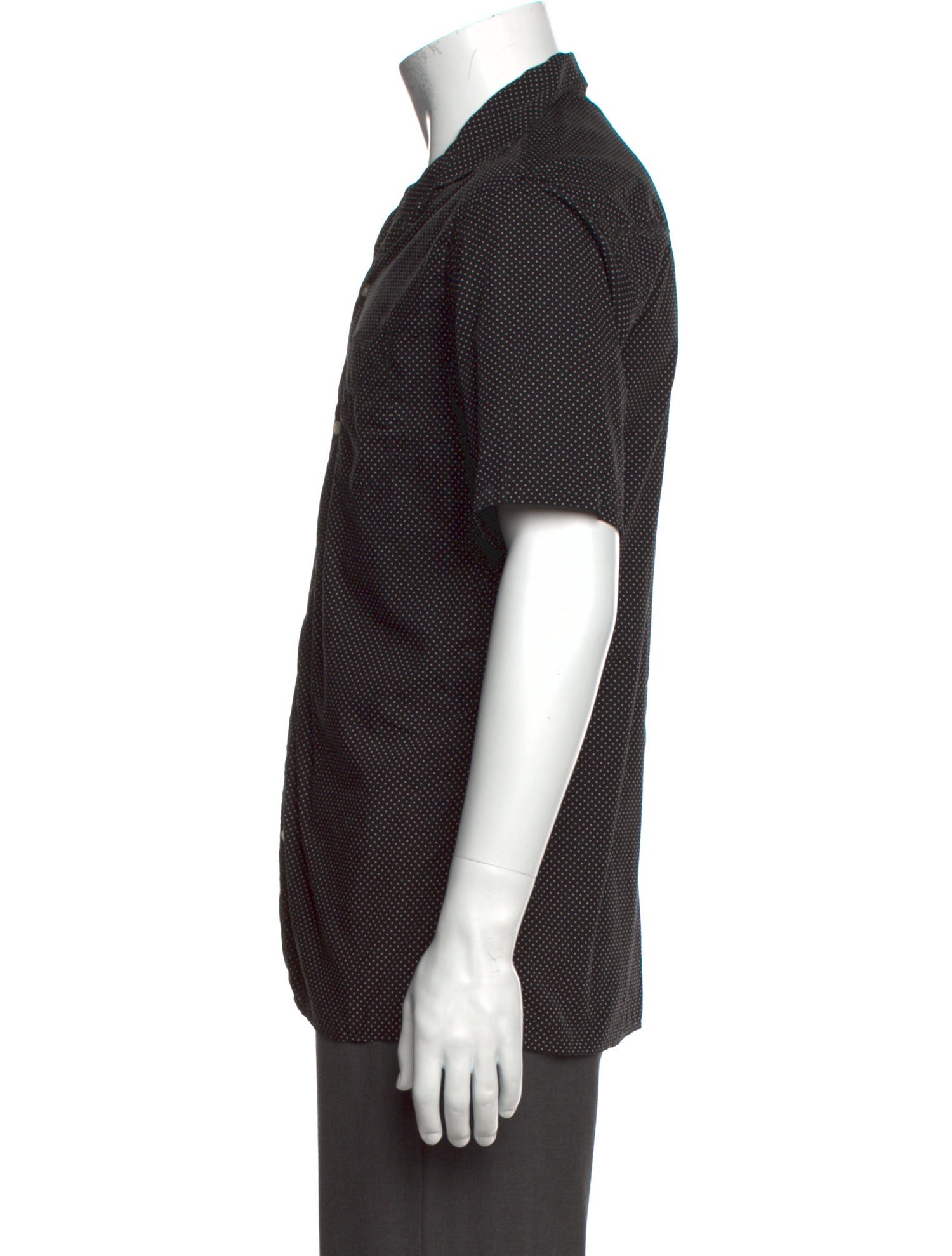 Officine Generale Polka Dot Print Short Sleeve Shirt