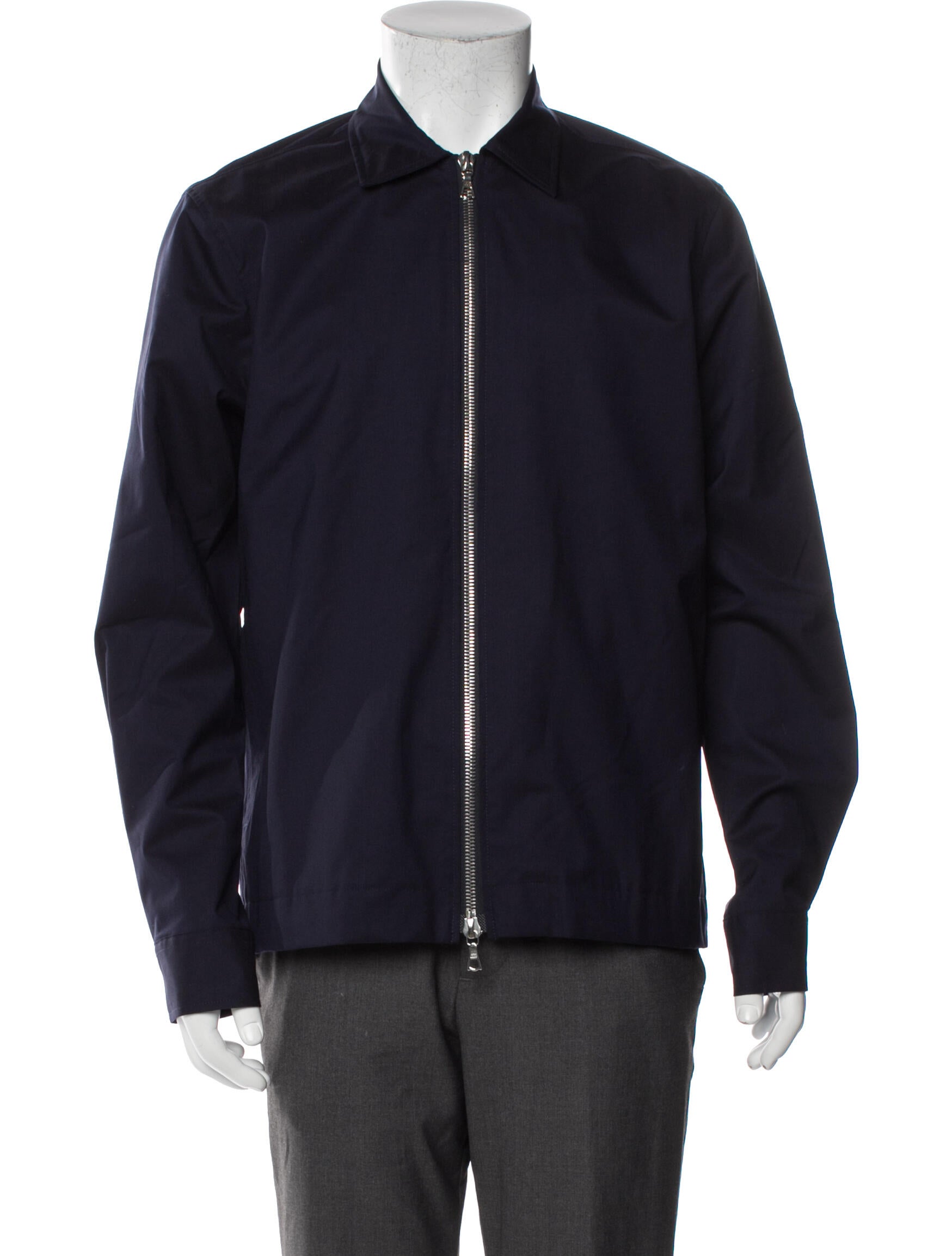 Officine Generale Wool Graphic Print Windbreaker