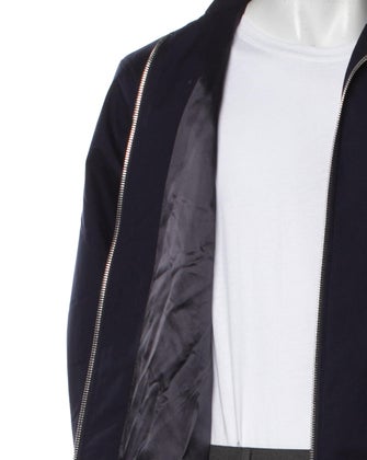 Officine Generale Wool Graphic Print Windbreaker