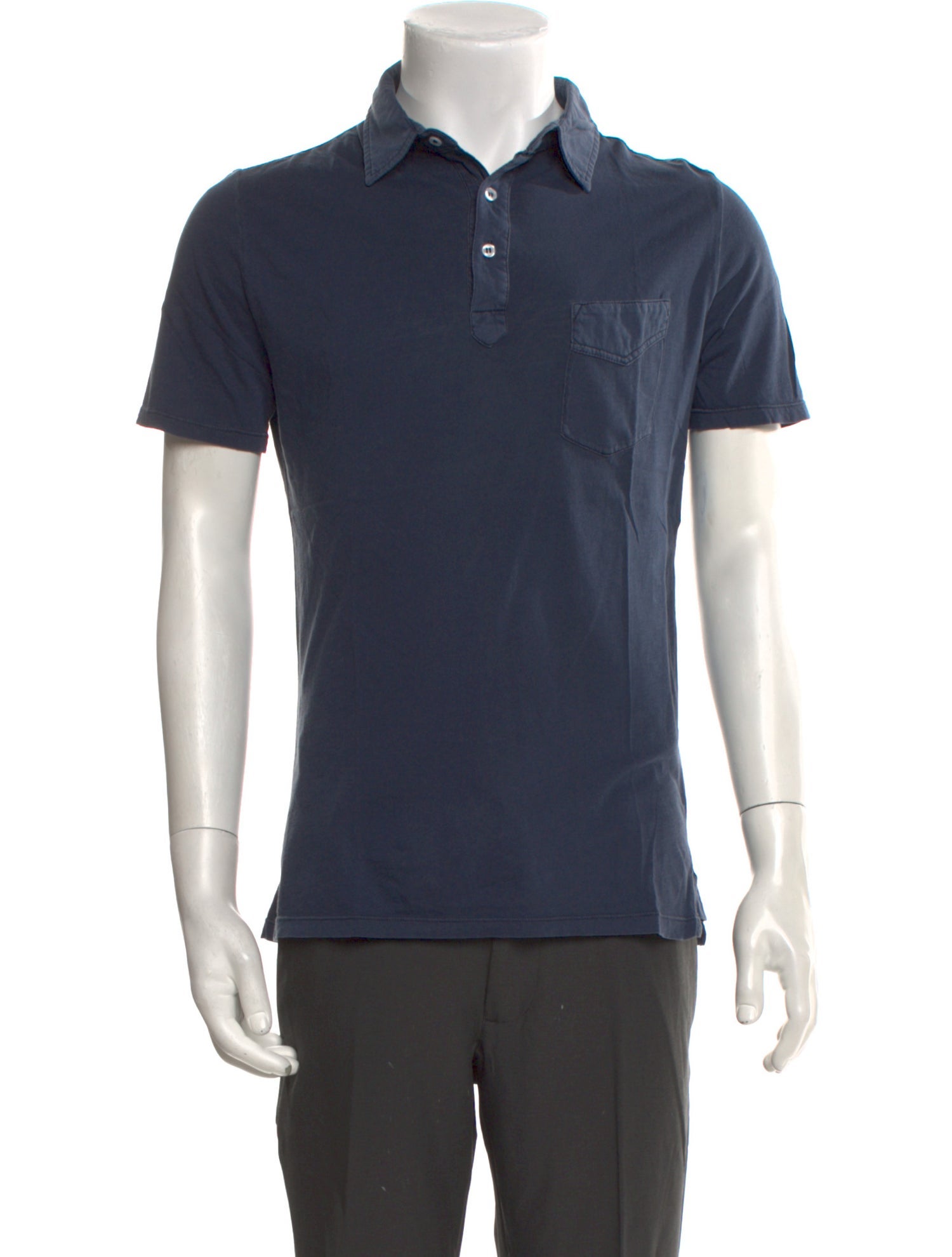 Officine Generale Collar Short Sleeve Polo Shirt