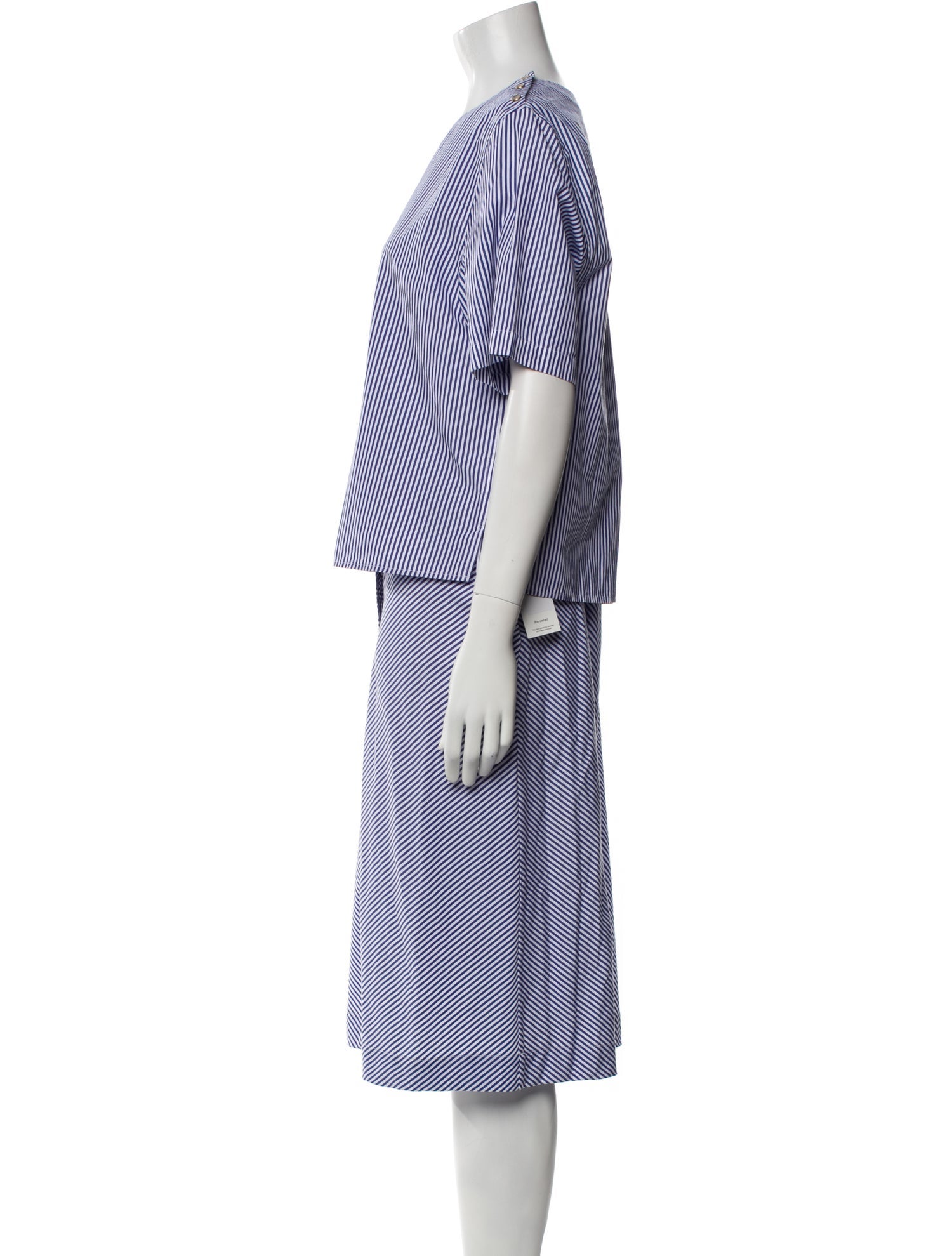 Officine Generale Striped Skirt Set