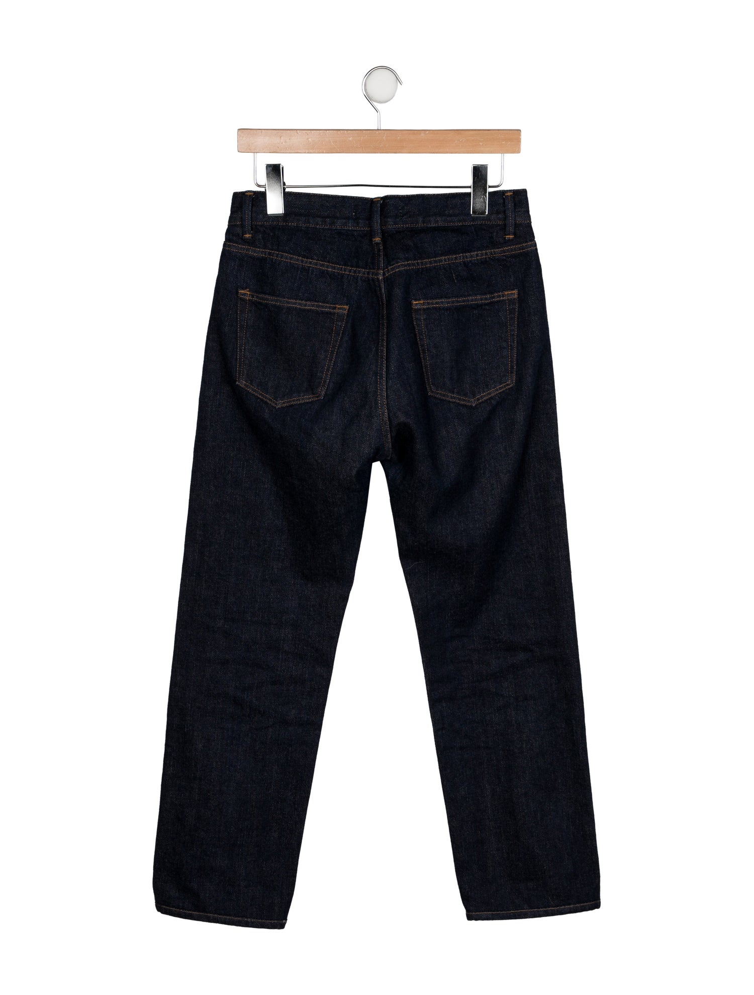 Officine Generale High-Rise Straight Leg Jeans