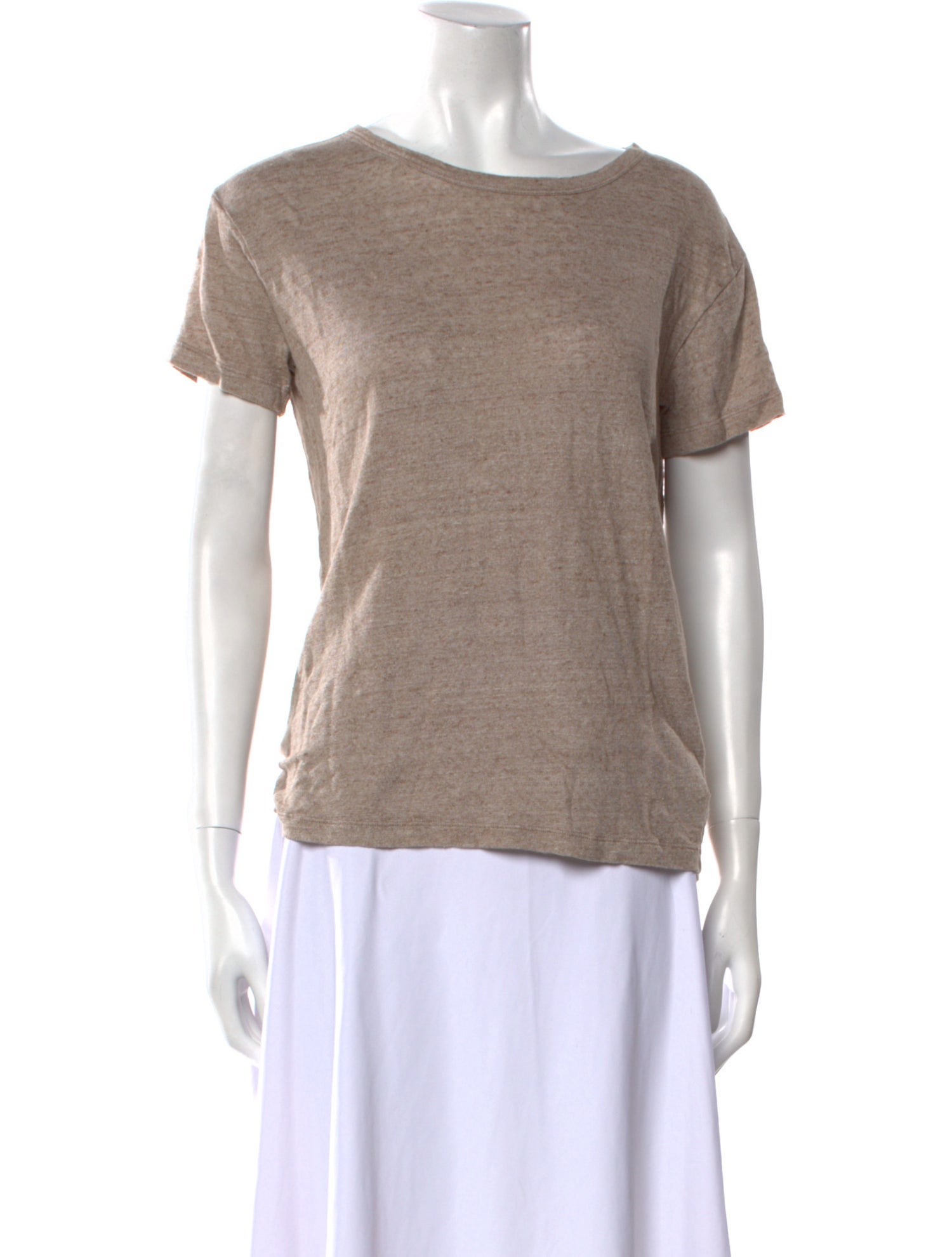 Officine Generale Linen Bateau Neckline T-Shirt