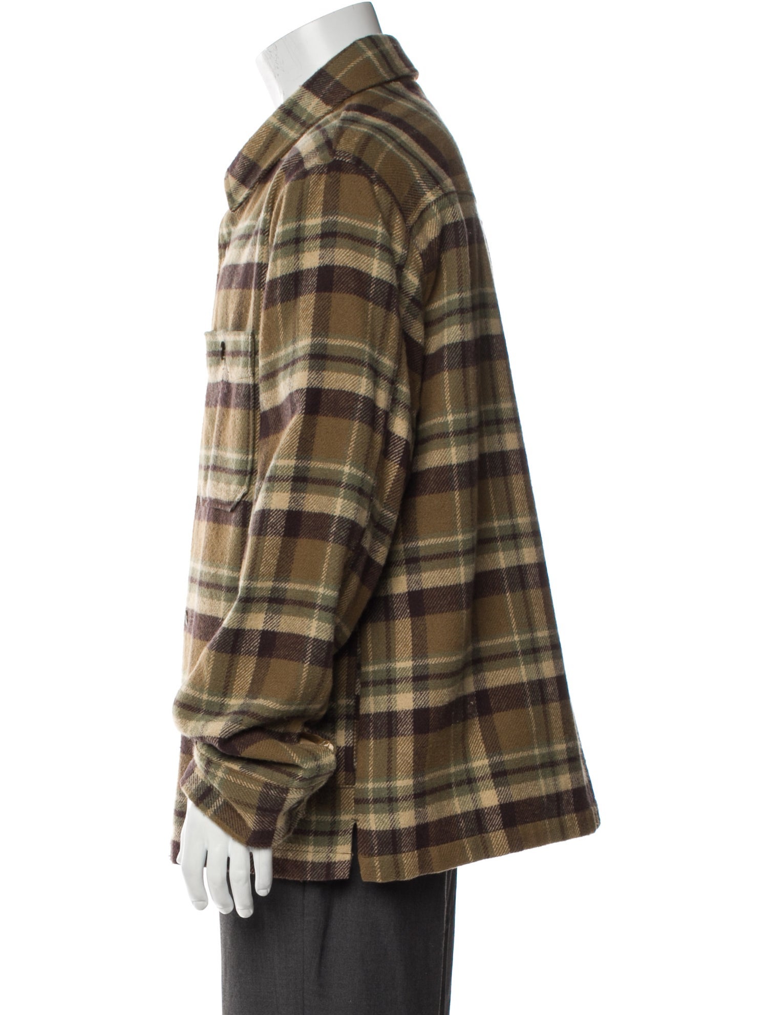 Officine Generale Plaid Print Trucker Jacket