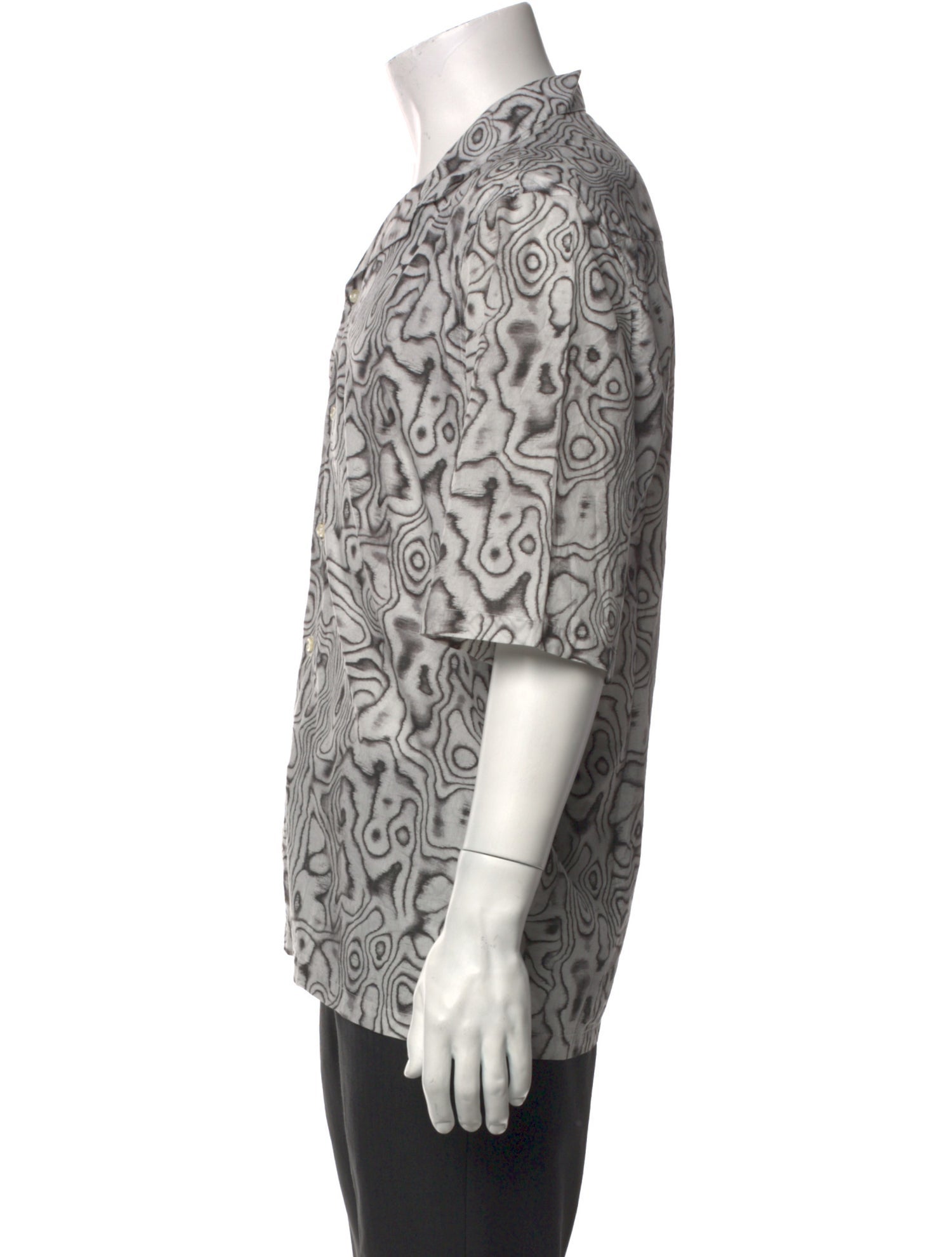 Officine Generale Printed Three-Quarter Sleeve Shirt w/ Tags