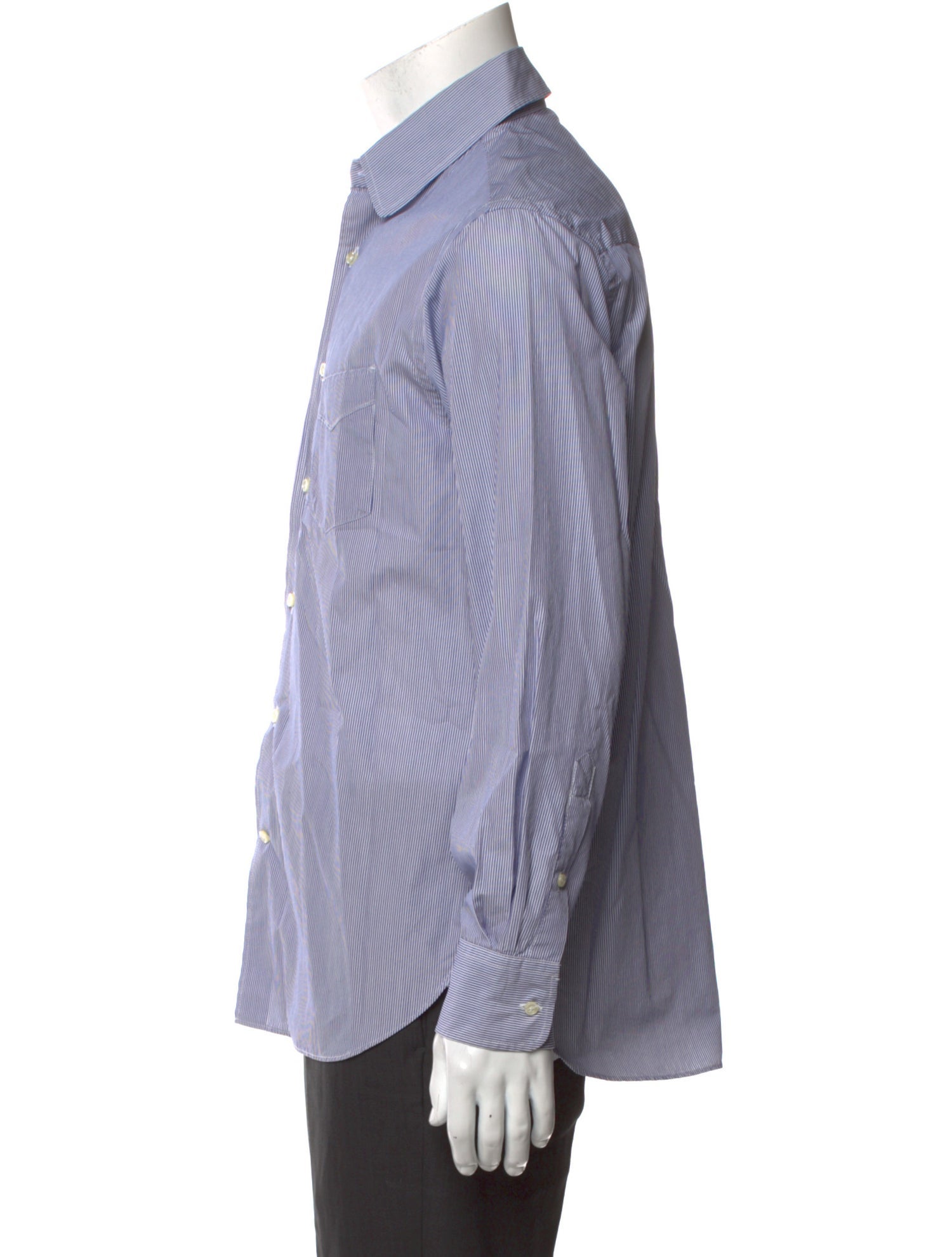 Officine Generale Striped Long Sleeve Shirt