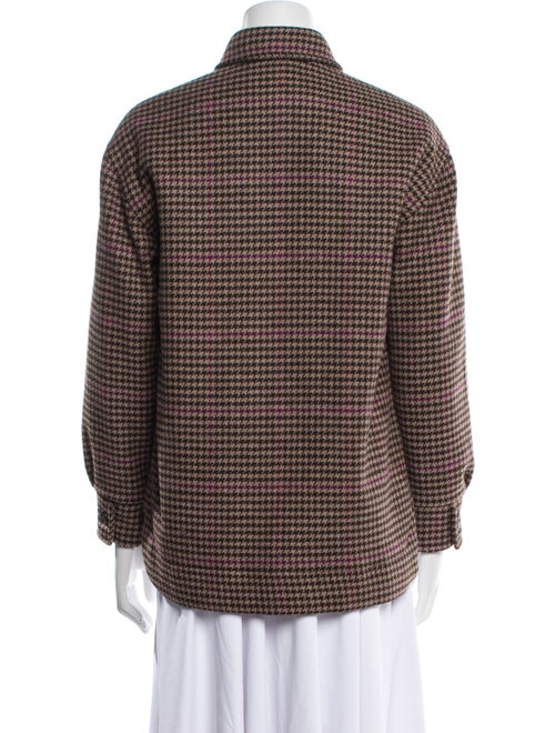 Officine Generale Virgin Wool Houndstooth Print Coat