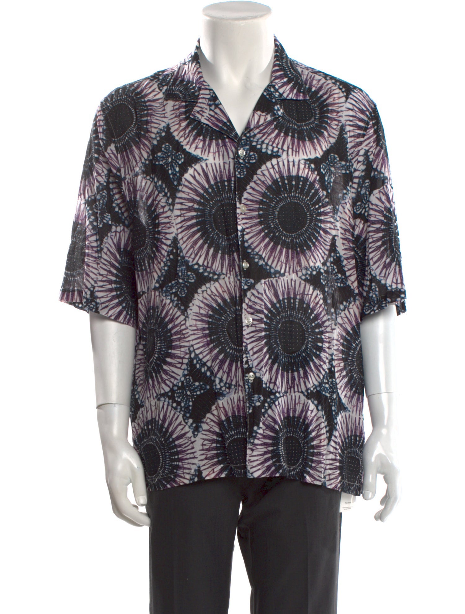 Officine Generale Printed Short Sleeve Shirt