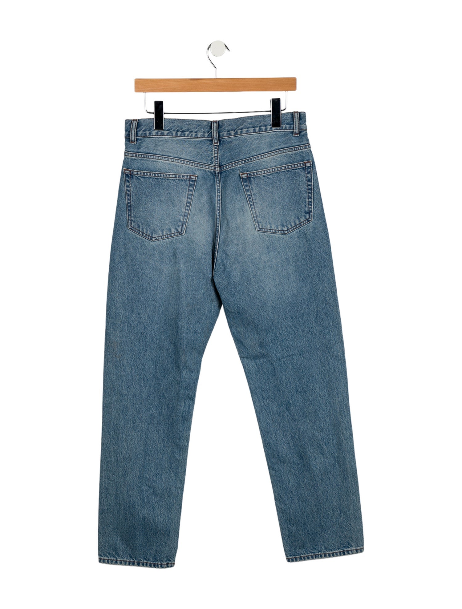 Officine Generale High-Rise Straight Leg Jeans