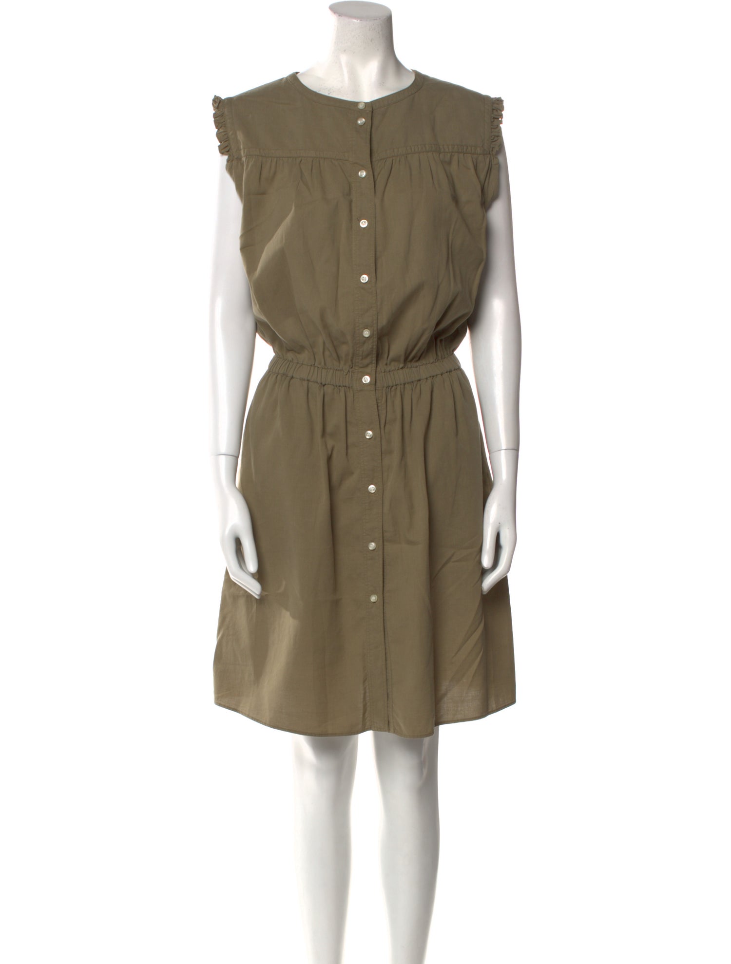 Officine Generale Crew Neck Knee-Length Dress