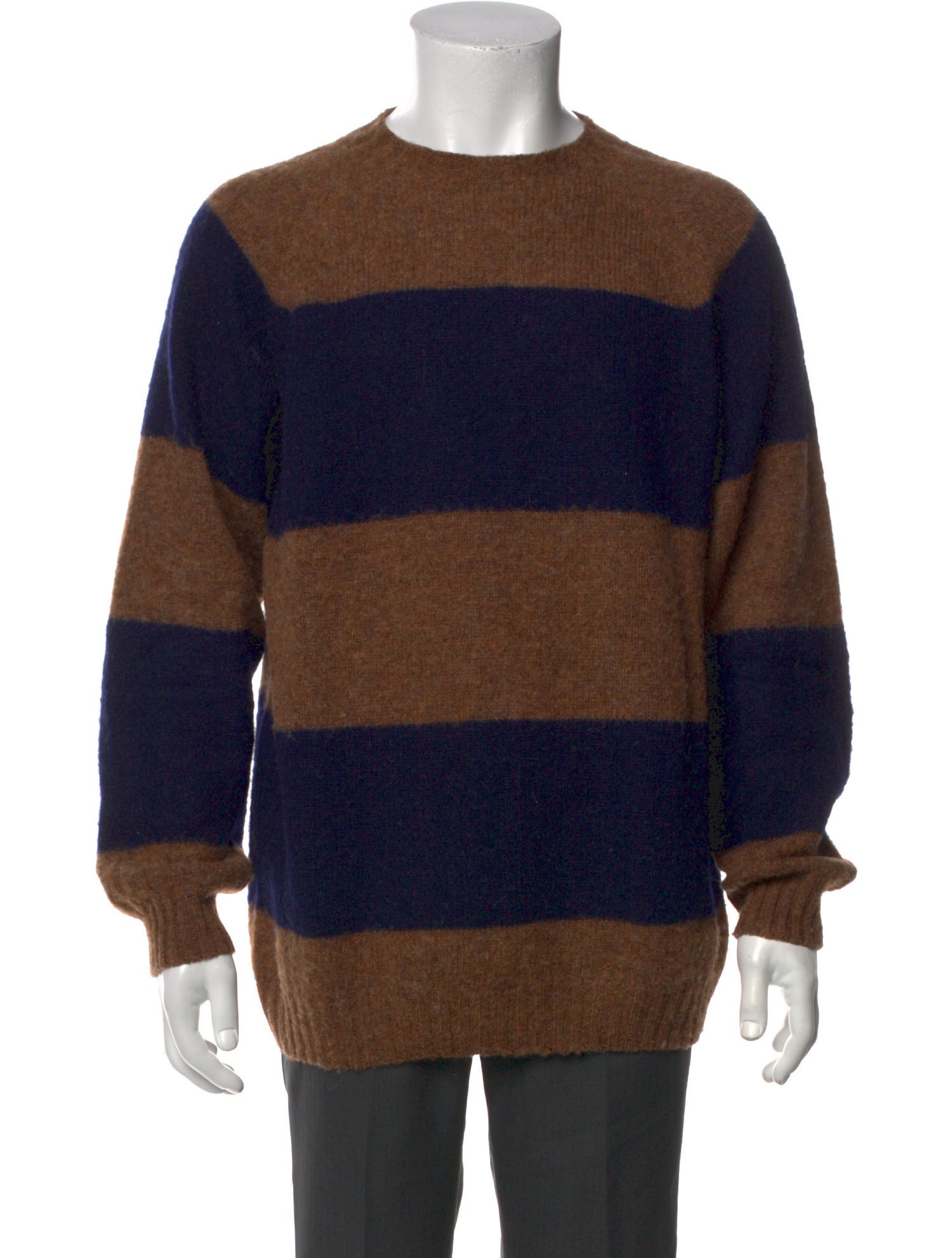 Officine Generale Wool Colorblock Pattern Pullover