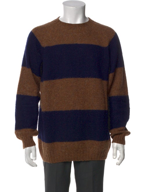 Officine Generale Wool Colorblock Pattern Pullover