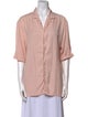 Officine Generale V-Neck Short Sleeve Button-Up Top