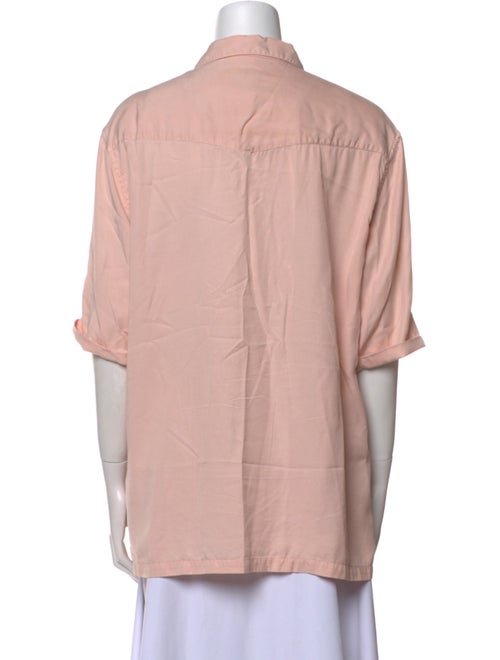 Officine Generale V-Neck Short Sleeve Button-Up Top