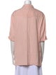 Officine Generale V-Neck Short Sleeve Button-Up Top