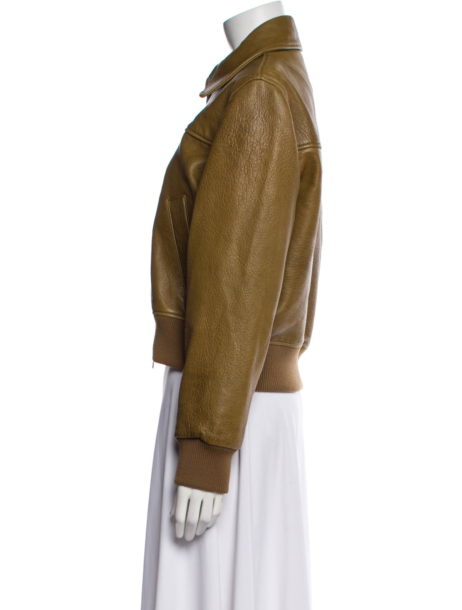 Officine Generale Lamb Leather Biker Jacket