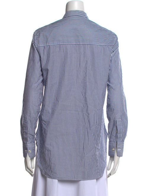 Officine Generale Striped Long Sleeve Button-Up Top