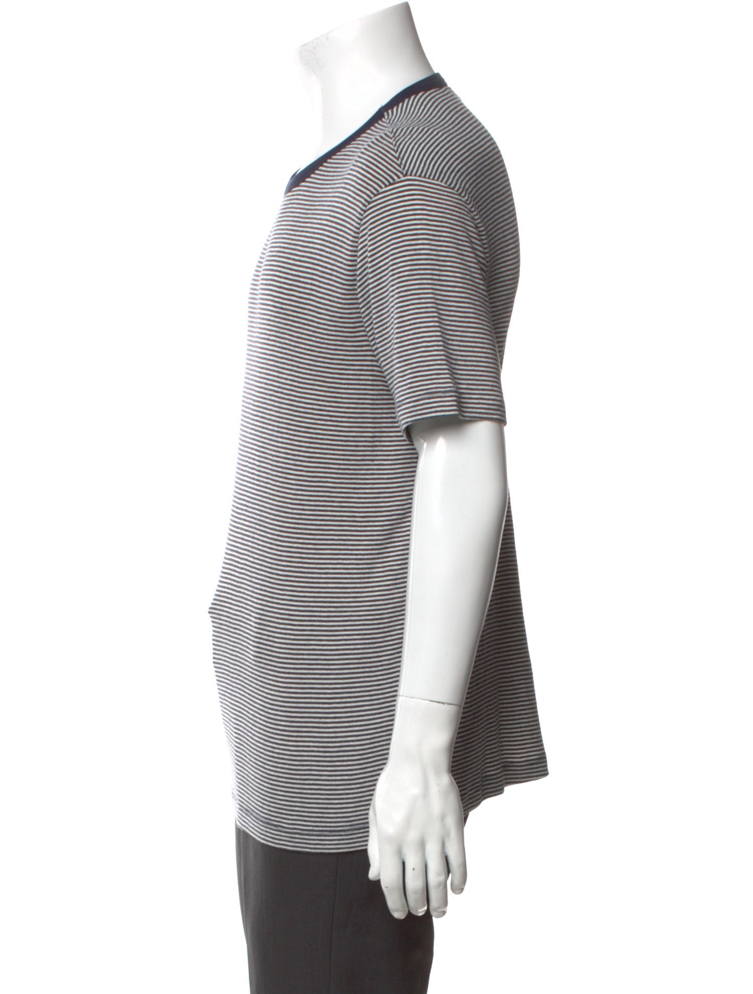 Officine Generale Striped Crew Neck T-Shirt